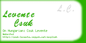 levente csuk business card